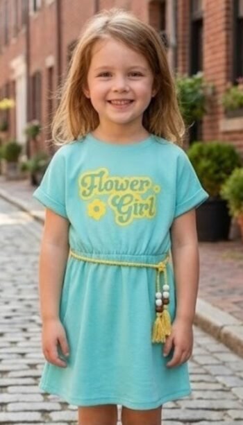 Boho Blue T-Shirt Dress