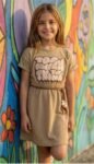 Boho T-Shirt Dress – Earthy Camel