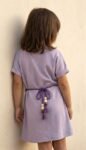Boho Tshirt Dress Purple Front