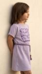 Boho Tshirt Dress Purple Front