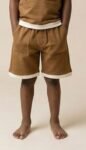 Earthy Camel T-Shirt & Shorts Set Front