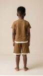 Earthy Camel T-Shirt & Shorts Set Front