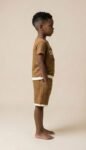 Earthy Camel T-Shirt & Shorts Set Front