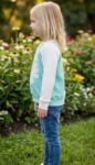 Raglan T-Shirt Turquoise Aqua Front